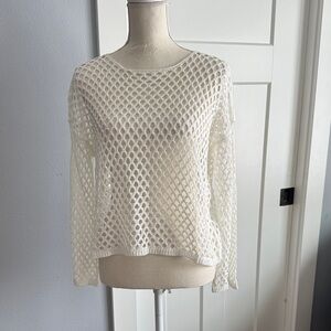 Impressions White Knit Swim Coverup
